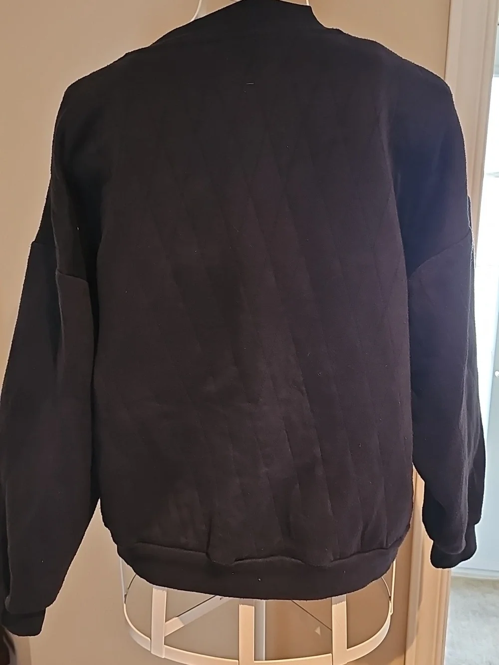 Vintage Black Cotton Bomber - Picture 4 of 6